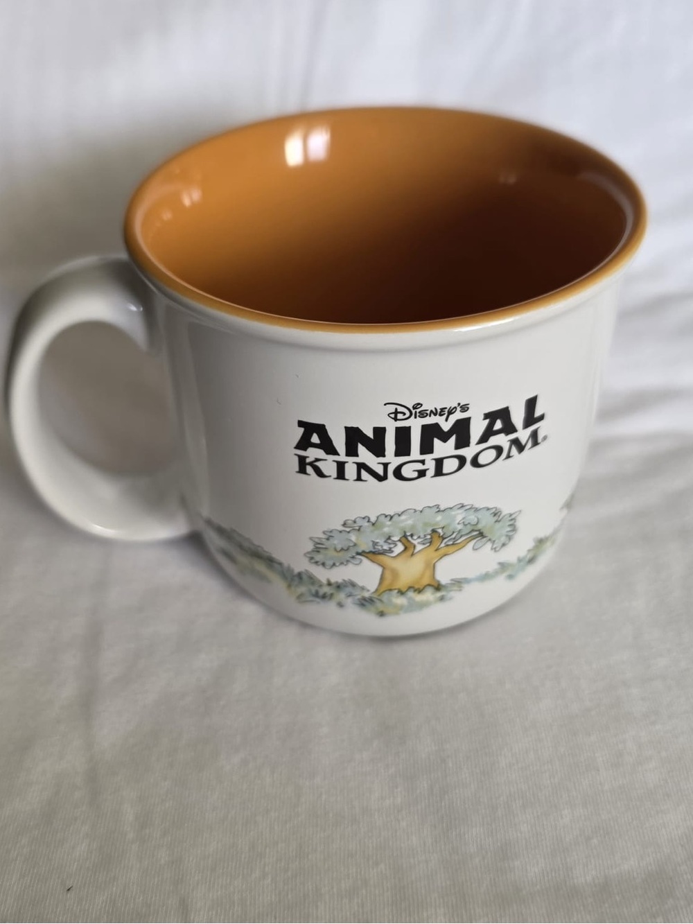Disney Animal Kingdom Mug - White Exterior with Orange Interior